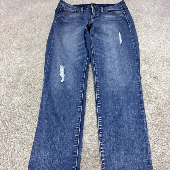 Metaphor Jeans Blue Distressed Skinny Pockets Women’s Size 10 - Picture 7 of 13
